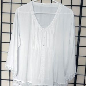 White Pintuck Pleat Top Lace Details